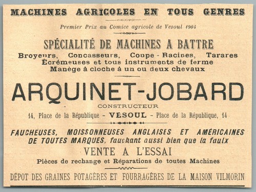 1907 arquinet jobard - 1907, arquinet-jobard