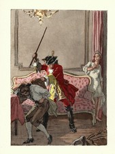 Auguste LEROUX . Casanova. la bastonnade ! le mari battu !