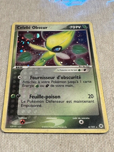 Carte pokémon celebi obscur - pokémon,