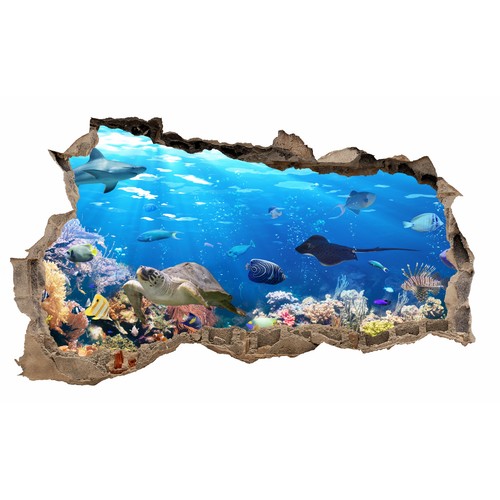 Autocollant mural wl42 trou - autocollant,