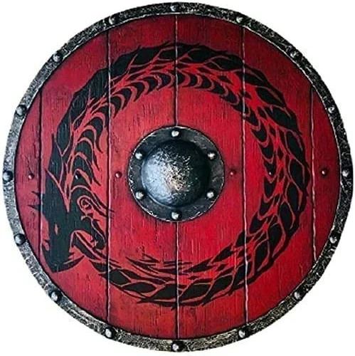Bouclier rond médiéval - , en