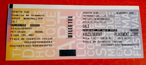 Ticket billet stub used - stub, place