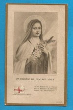 IMAGE PIEUSE RELIQUE SAINTE THERESE DE L ENFANT JESUS  CARMEL DE  LISIEUX PRIERE
