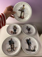 5 assiettes porcelaine LES METIERS DU VIEUX PARIS