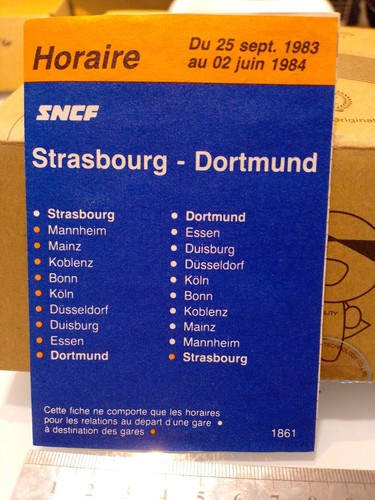 Horaires strasbourg dortmund - horaires,