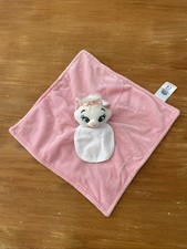 Doudou DMC Plat Chat Marie - Les Aristochats - Rose Bavoir Blanc À Broder Disney