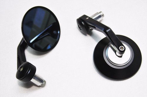 Rétroviseur rond cnc - rétroviseur, noir