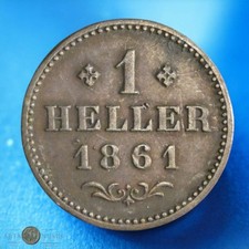 ALLEMAGNE - Francfort - 1 Heller 1861 AKS.35