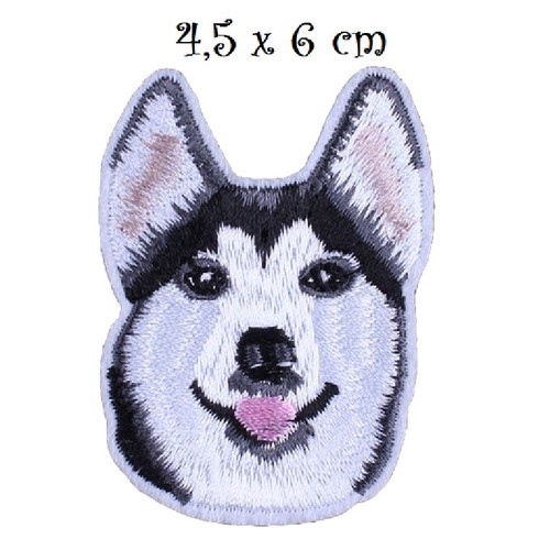 écusson patch chien loup - -,