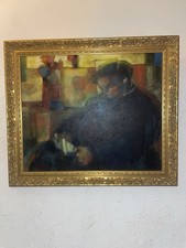 Huile sur toile 10F 55x46 Colette deyme  (1945 ) Expressionnisme  Beau Cadre