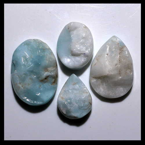 Cabochons larimar drusy - 4,