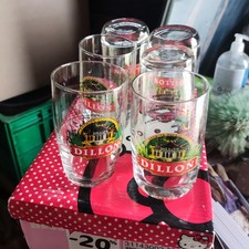 6 VERRES  PUBLICITAIRES  BAR    RHUM DILLON