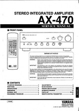 Service Manuel D'Instructions pour Yamaha AX-470