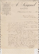 20/28 facture courrier SEIGNOL ST CHAMOND COMMERCE BOIS 1895 /JANNIN BEARD 01