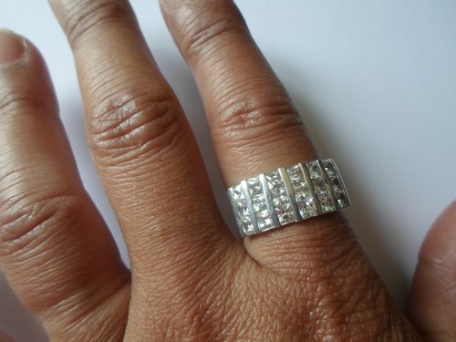 Bague argent massif pavé - massif,,