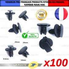 100x Agrafe Clips Fixation Garniture PEUGEOT/CITROEN/RENAULT Pare-Boue Pare-choc