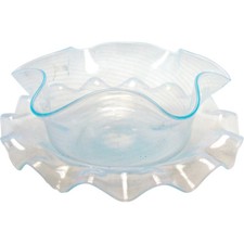 Blue Opalescent Glass Finger Bowl with Underplate - 1910
