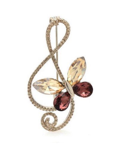 Broche bijou clé sol - broche,