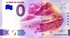 74 CHAMONIX La Mer de Glace, 2025, Billet Euro Souvenir