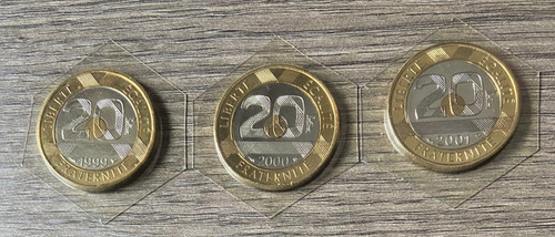 Pieces francs sous - de, 20