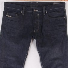 Hommes Diesel SAFADO Ajusté Straight Bleu Jeans W36 L34