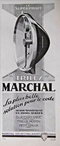 Publicité 1928 marchal - 1928,