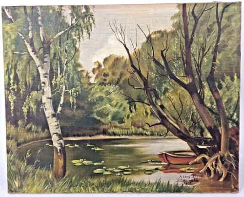 Huile sur toile bord - sur,