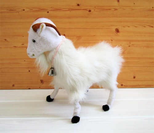 Peluche vintage chevre - chevre, avec