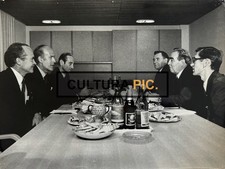 Vintage Original B&W Photo the Summit Conference Giscard d'Estaing/Brezhnev 1980