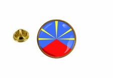 pins pin badge pin's drapeau ile de la reunion rond cocarde