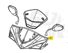 Carénage De Guidon Avant Noir