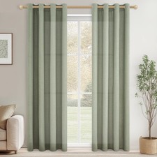 Rideau Voilage Vert Sauge en