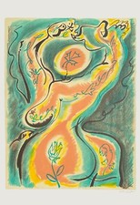 André MASSON NU / NUDE 1975 lithographie signée
