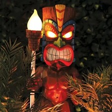 Décor totem tiki hawaien - tiki,