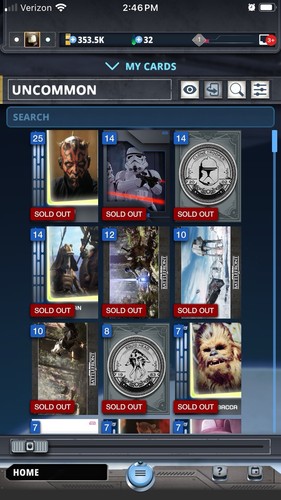 Star wars card - star, any
