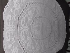 Nappe au crochet en coton fait main pour table ovale