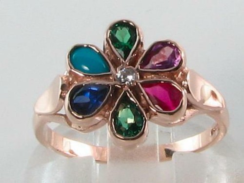 Bague art déco cluster - cluster, or
