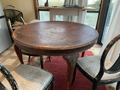 Antique asian chinoiserie wood - asian,