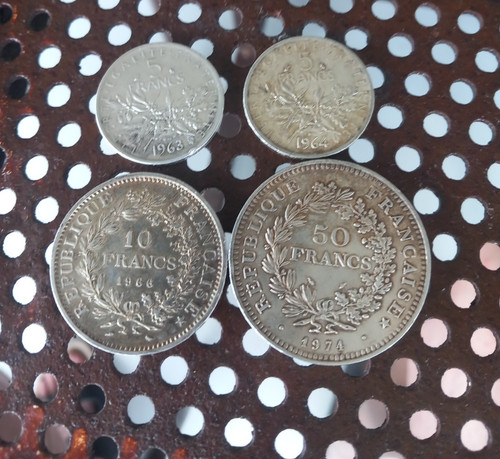 Pièces argent 2x 5 francs - 5,