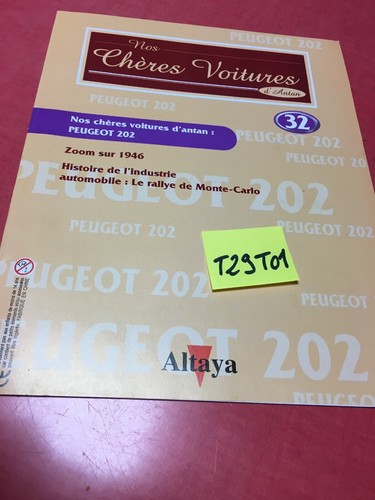 Fascicule peugeot 202 nos - peugeot,