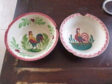 2 SALADIERS TERRE DE FER ANCIEN CHOISY LE ROI DANS L ETAT A RESTAURER  AU COQ