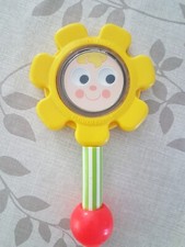 Jouet ancien FISHER PRICE pour bébé - hochet "fleur"  vintage des années 1970.