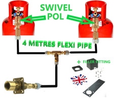 Remplissage Propane Gas LPG Kit 2 Bouteille Set Rv Camping-Car 4 Mètres Tuyau