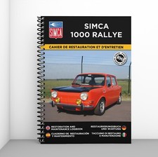 SIMCA 1000 RALLYE : Cahier de Restauration - Personnalisation gratuite !