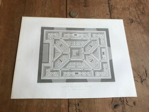 Gravure ancienne architecte - ancienne,