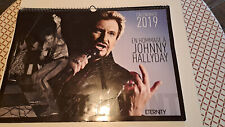 ORIGINAL CALENDRIER A SPIRALES    2019  JOHNNY HALLYDAY     43X31CM