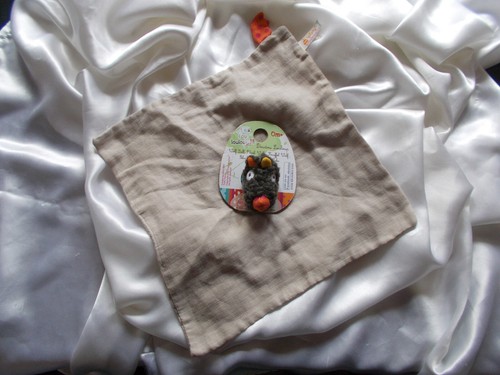 Doudou loup carré lange - doudou,