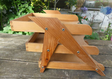 Trieur de Bureau range lettres Design 1960 bois clair forme pieds compas Vintage