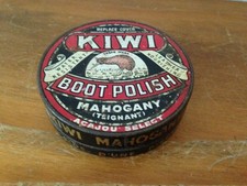 ancienne  boite en métal  cirage KIwi boot polish vintage  
