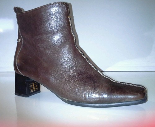 Bottines cuir marron - , écrou